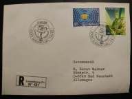 !! PŁAZY I GADY - LUKSEMBURG 1985 - KOPERTA - LIST POLECONY - STAN BDB !