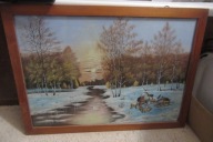 PIĘKNY DUŻY OBRAZ SZKŁO