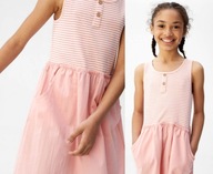 MANGO bawełniana sukienka z łączonych materiałów 10 lat