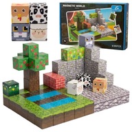 KLOCKI MAGNETYCZNE KONSTRUKCYJNE BLOKI SZEŚCIANY FARMA 3D ZESTAW