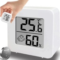 MINI STACJA POGODOWA TERMOMETR HIGROMETR POGODYNKA POKOJOWA CZUJNIK BATERIA