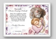 Pamiątka Chrztu Świętego PERSONALIZOWANA | Ze zdjęciem | Plakat A4
