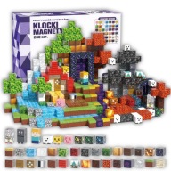 KLOCKI MAGNETYCZNE SZEŚCIANY KONSTRUKCYJNE BLOKI DO UKŁADANIA ZESTAW 200EL