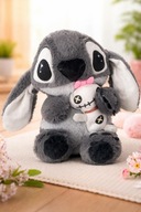 Miś Lilo i Stitch pluszowy 2W1 Duża szaro-czarna przytulanka do spania