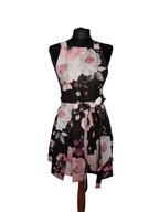 Fartuch damski sukienkowy jak sukienka bawełna kwiaty prezent Dzień Babci