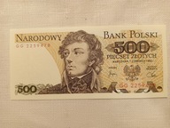 Stary banknot 500 zł 1982 stan bankowy