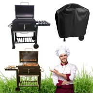 GRILL GRIL OGRODOWY WĘGLOWY ŻELIWNY RUSZT POKRYWA POKROWIEC TERMOMETR XXL