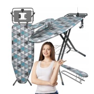 DUŻA DESKA DO PRASOWANIA 130x48 SKŁADANA Z RĘKAWNIKIEM DO KOSZUL XXL