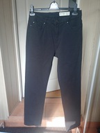 esmara 42 spodnie dżins strecz proste ze średnim stanem czarne