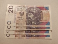 20 zł 2016 seria BR menniczy banknot do wyboru