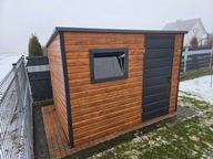 Domek narzędziowy, ogrodowy, schowek 3x2 ZŁOTY DĄB, OKNO, FILC,