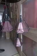 LAMPA WISZACA NA 3 KLOSZE