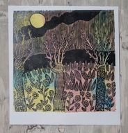 Swojskość. 30 × 30 cm. 2025 r. (linoryt kol.)