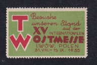 Lwów, Galicja, Targi Wschodnie, znaczek reklamowy 1935
