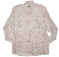 JEAN MASERIC PARIS_Piękna KOSZULA_liliowa delikatny ornament 100% wiskoza_L