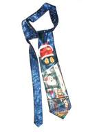 Śliczny KRAWAT_granatowy MIKOŁAJE ŚWIĘTA jedyny