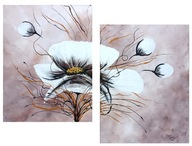 Obraz malowany ręcznie duży 60x40 składa się z 2 części /PatrykMit75