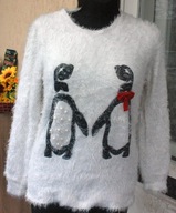 MUD FLOWER- SLICZNY sweter z pingwinami r M/L