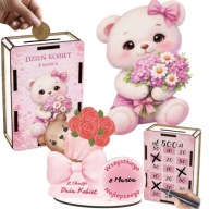 PREZENT NA DZIEŃ KOBIET SKARBONKA WYKREŚLANA STATUETKA STOJAK NA DŁUGOPISY