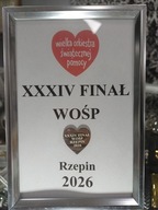 Serduszko srebrne (nr 3) z grawerem XXXIV Finał WOŚP Rzepin