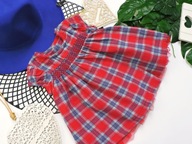 Nutmeg - śliczna princeska czerwona krata , tiul r 68