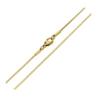 86321 Łańcuszek stal chirurgiczna 316L pozłacany 18k żmijka 50 CM 1,1 MM