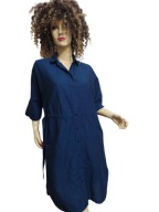UNIQLO SUKIENKA swobodna z kieszeniami z lnem xs -34/36