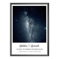 MAPA GWIAZD PARSONALIZOWANY PREZENT NA WALENTYNKI KREATYWNY PREZENT OBRAZ