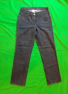 Granatowe jeansy marki Helena Vera z cyrkoniami