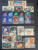 Znaczki pocztowe ZSRR CCCP lata ok. 1965–1982 Kosmos SOJUZ SALUT 24 szt