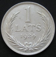 Łotwa 1 lats 1924 - srebro