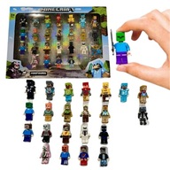 ZESTAW MINI FIGURKI MINECRAFT FIGURKA KLOCKI AKCESORIA DUŻY 24 SZTUKI