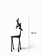 FIGURKA RENIFER JELEŃ JELONEK DUŻA CZARNA 35cm PREZENT NA ŚWIĘTA NOWOCZESNA