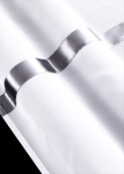 21039 FIRANA BIAŁY WOAL Z SATYNOWYM PASKIEM bonprix TAŚMA 1 SZT 450 X 245