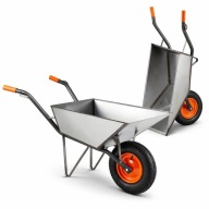 TACZKA OGRODOWA BUDOWLANA STALOWA SPAWANA HIGHER MOCNA 120 L 210 KG