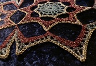 Boże Narodzenie Bieżniczek Nakładka na Obrus + 3 Gwiazdy Handmade