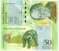 Wenezuela 50 boliwarów UNC