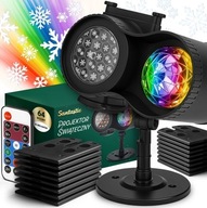 PROJEKTOR ŚWIĄTECZNY ZEWNĘTRZNY LASEROWY LED | 64 WZORY | PILOT | IP44 HD!