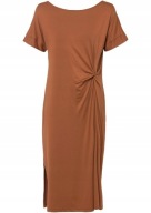 Tanio_NOWA czekoladowa WYSMUKLAJĄCA sukienka RAINBOW_95% wiskoza+lycra r.46