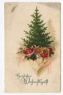 BOŻE NARODZENIE - CHOINKA, JABŁKA, PIERNIKI - BONN 1921