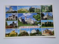 ORLE GNIAZDA - zamki - pocztówka z mapką