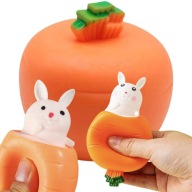 GNIOTEK ANTYSTRESOWY SQUISHY KRÓLIK MARCHEWKA ZABAWKA SENSORYCZNA SQUISH