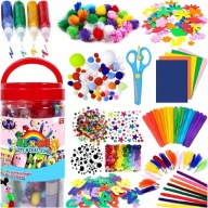 ZESTAW KREATYWNY PLASTYCZNY DLA DZIECI NA PREZENT DUŻY DIY DO RĘKODZIEŁA