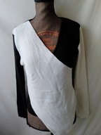 Sweter czarno biały asymetryczny - 42