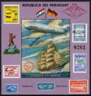 **PARAGWAJ BL.278 - GRAF ZEPPELIN,STEROWCE, ŻAGLOWCE - MUESTRA