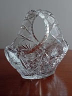 DUŻY KRYSZTAŁOWY KOSZYK PRL