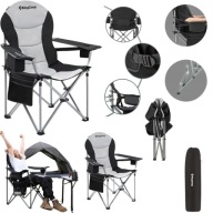 KRZESŁO SKŁADANE TURYSTYCZNE KEMPINGOWE WĘDKARSKIE XL 160KG WYGODA KINGCAMP