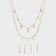 KOMPLET BIŻUTERII DELFINA AVON NASZYJNIK KOLCZYKI