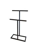 WIESZAK STOJAK NA RĘCZNIKI ŁAZIENKOWY 2 RAMIONA LOFT INDUSTRIAL CZARNY