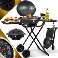 Elektryczny Grill 2w1 stołowy grill z pokrywką stojakiem 2400 Watt
